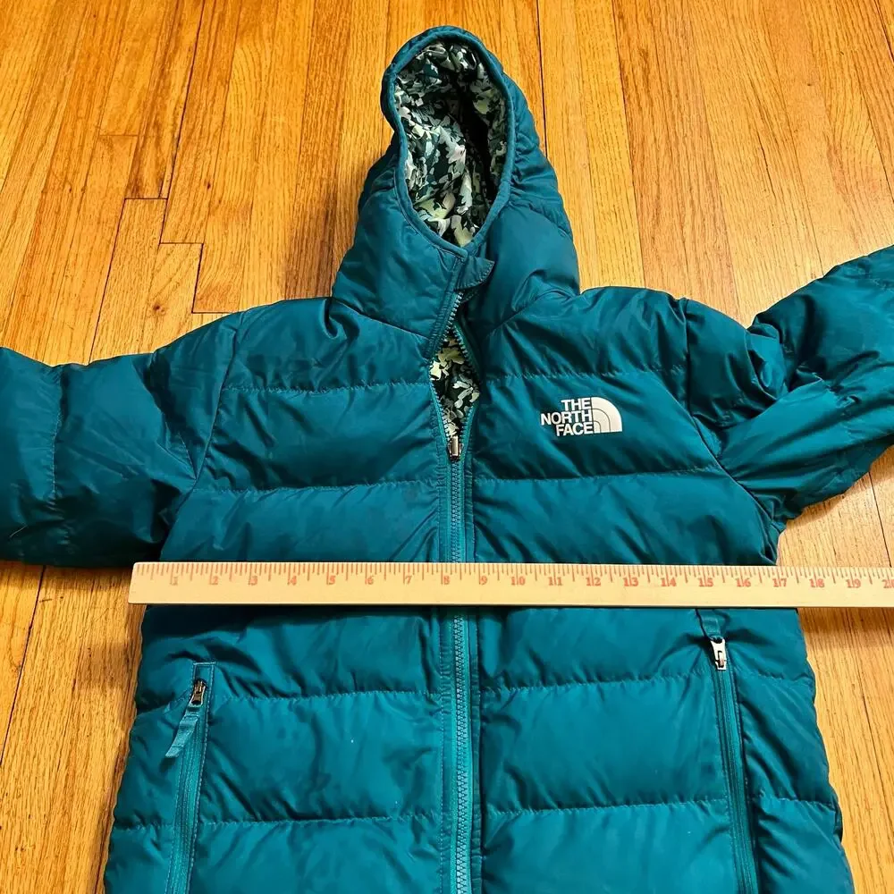 The North Face Coat Kids Youth Large Reversible 600 Down Puffer Jacket Hooded *